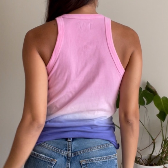 NWT WSLY Rivington Weekend Pink Blue Ombre Tank Top - Picture 2 of 9